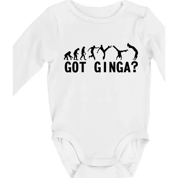 Capoeira - Got Ginga - Body kojenecké s dlouhým rukávem - Dlouhý r. 6-12 měs ( Bílá )