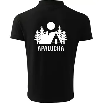 Pánská košile Apalucha chalupa - Polokošile pánská Pique Polo 203 - 5XL ( Černá )