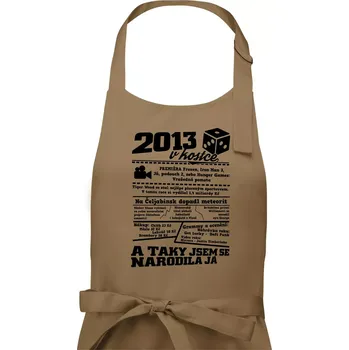 Kuchyňská zástěra 2013 v kostce - Dámská zástěra na vaření - Univerzální velikost ( Cappuccino )