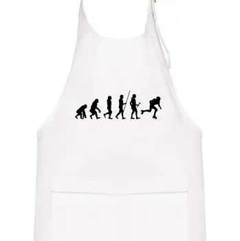 Kuchyňská zástěra Evoluce inline žena - Dětská zástěra na vaření - Univerzální velikost ( Bílá )