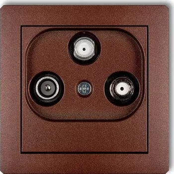 Elektrická zásuvka Anténní zásuvka nástěnná Karlik hnědá