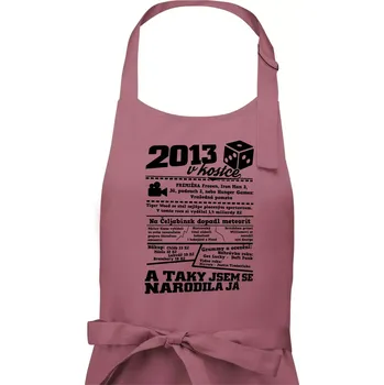 Kuchyňská zástěra 2013 v kostce - Dámská zástěra na vaření - Univerzální velikost ( Starorůžová )