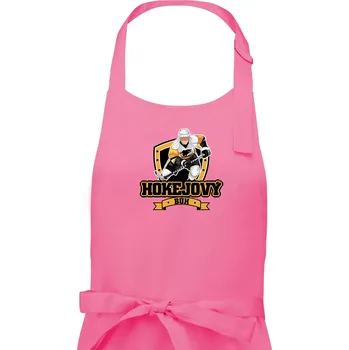 Kuchyňská zástěra Hokejový bůh - Pánská zástěra na vaření - Univerzální velikost ( Růžová )