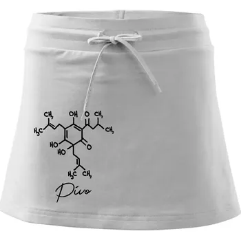 Dámská sukně Barová chemie - pivo - Sportovní sukně - two in one - S ( Bílá )