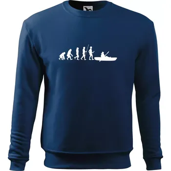 Pánská mikina Evoluce kanoe krátká - Mikina Essential pánská - M ( Půlnoční modrá )