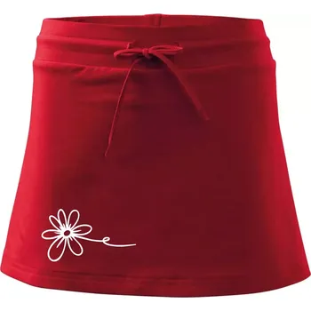 Dámská sukně Kopretina - Sportovní sukně - two in one - XL ( Červená )