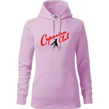 Dámská mikina Capoeira club s tanečníkem - Mikina dámská Cape s kapucí - XS ( Orchid )