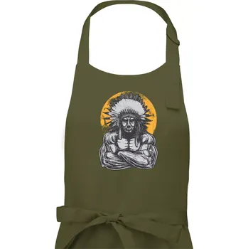 Kuchyňská zástěra Indián z posilky - Dámská zástěra na vaření - Univerzální velikost ( Khaki )