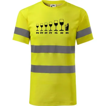 Evoluce víno celý týden - Triko reflexní - HV PROTECT - S ( Neonově žlutá )