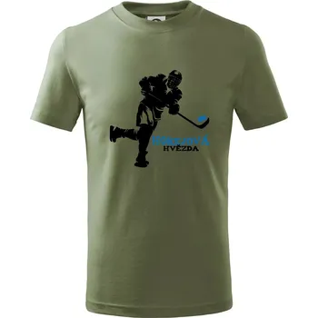 Hokejová hvězda - Tričko dětské bavlněné - 122 cm/6 let ( Khaki )