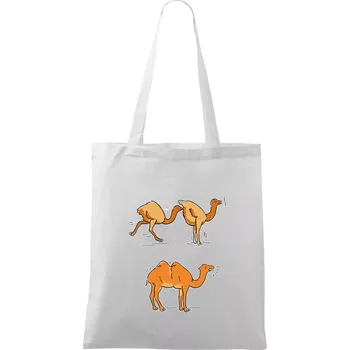 Pravda o velbloudech - Taška bavlněná - 42 x 38 cm ( Bílá )