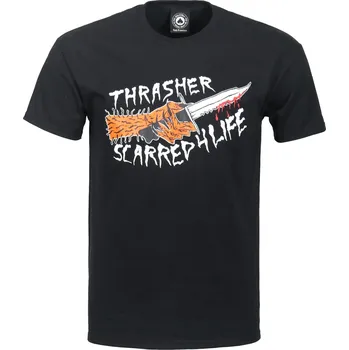 thrasher Pánské triko scarred black
