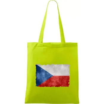 Česká vlajka stará - Taška bavlněná - 42 x 38 cm ( Limetková )