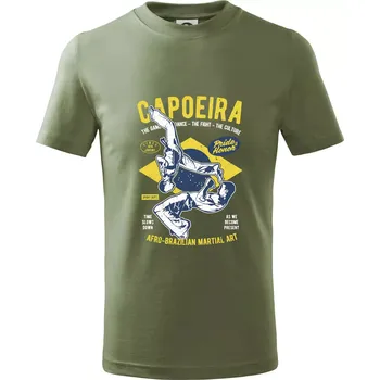 Capoeira Afro-brazil art - Tričko dětské bavlněné - 158 cm/12 let ( Khaki )