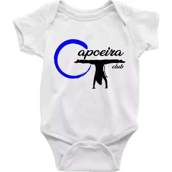 Kojenecký body Capoeira club - bojovník - Body kojenecké s krátkým rukávem - Krátký r. do 3 měs ( Bílá )