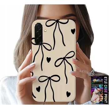 Pouzdro na mobilní telefon POUZDRO PRO SAMSUNG GALAXY A36 5G - BÉŽOVÉ MAŠLIČKY, MÓDNÍ STUHA