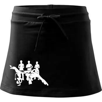 Dámská sukně Capoeira všichni - Sportovní sukně - two in one - M ( Černá )