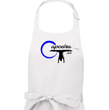 Kuchyňská zástěra Capoeira club - bojovník - Pánská zástěra na vaření - Univerzální velikost ( Bílá )