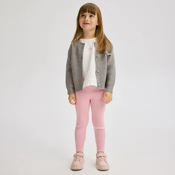 Dívčí mikina Reserved - Pletené viskózové legíny - růžová - 752FH-30X - 752FH-30X-104