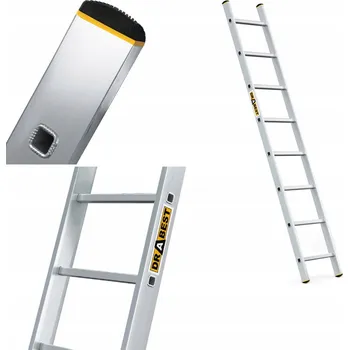 Žebřík Žebřík 1x8, profesionální, 8 příček Drabest + HÁK