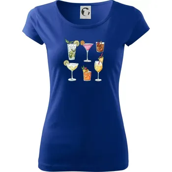 Dámské tričko Koktejly - Dámské triko Pure - XS ( Královská modrá )