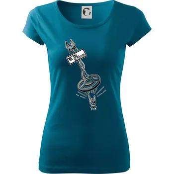 Dámské tričko Metal detector rock - Dámské triko Pure - M ( Petrolejová )