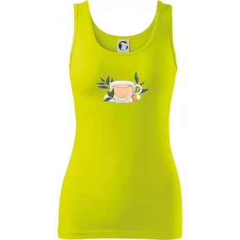 Dámské tričko Šálek čaje - Dámské tílko - 2XL ( Limetková )