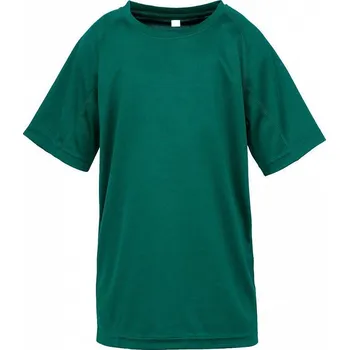 Chlapecké tílko Dětské rychleschnoucí sportovní piké tričko Spiro Aircool Barva: Zelená lahvová, Velikost: 116 (5-6 let)