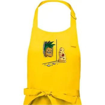 Kuchyňská zástěra Pizza hawai - Pánská zástěra na vaření - Univerzální velikost ( Žlutá )