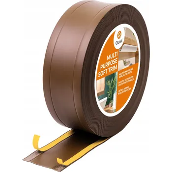 soklová lišta PVC dokončovací lišta 6v1 - samolepicí, hnědá 25 m 75 mm