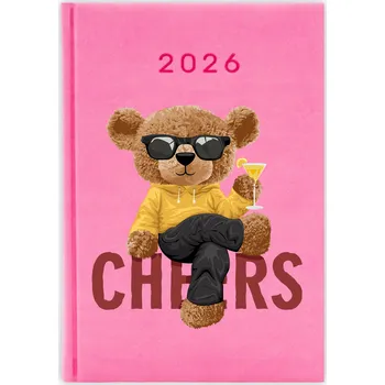 Diář Knižkový kalendář 2026 A5 růžový