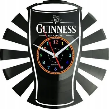 Hodiny HODINY NÁSTĚNNÉ PIVO DEKORATIVNÍ MODERNÍ VINYLOVÁ DESKA VINYL E
