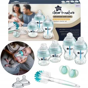 Tommee Tippee Startovací sada pro novorozence, kojenecké lahve s antikolikovým systémem 0m+