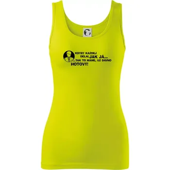 Dámské tričko Manager - kdyby každej dělal jak já, tak to máme už dávno hotový - Dámské tílko - M ( Limetková )