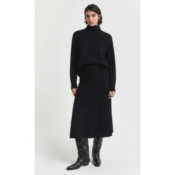 Dámská sukně SUKNĚ GANT SUPERFINE LAMBSWOOL SKIRT BLACK