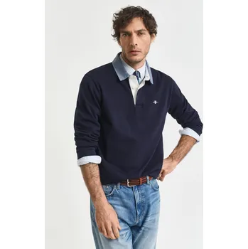 Pánská košile POLOKOŠILE GANT REG CHAMBRAY HEAVY RUGGER EVENING BLUE