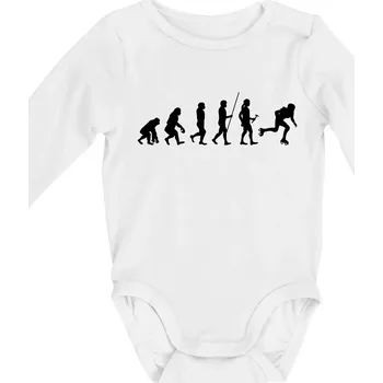 Evoluce inline žena - Body kojenecké s dlouhým rukávem - Dlouhý r. do 3 měs ( Bílá )