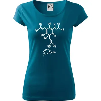 Dámské oblečení Barová chemie - pivo - Dámské triko Pure - M ( Petrolejová )