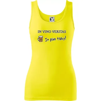 Dámské tričko In vino veritas in pivo taky (Hana-creative) - Dámské tílko - XS ( Citrónová )