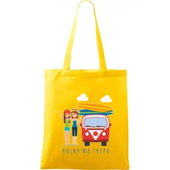 Holky na tripu - Taška bavlněná - 42 x 38 cm ( Žlutá )