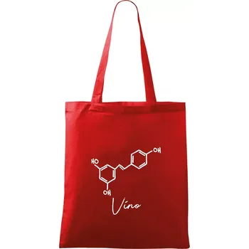 Nákupní taška Barová chemie - víno - Taška bavlněná - 42 x 38 cm ( Červená )