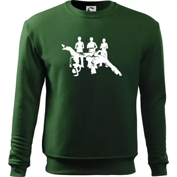 Chlapecké tričko Capoeira všichni - Mikina Essential dětská - 146 cm/10 let ( Lahvově zelená )