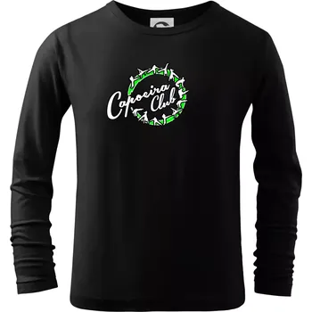 Chlapecké tričko Capoeira club nápis - cviky v kruhu - Triko dětské Long Sleeve - 122 cm/6 let ( Černá )