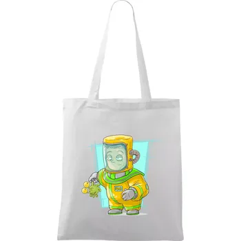 Vesmírný voják zelený - Taška bavlněná - 42 x 38 cm ( Bílá )
