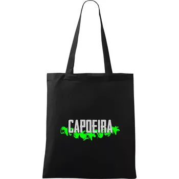 Nákupní taška Capoeira nápis - zelený - Taška bavlněná - 42 x 38 cm ( Černá )