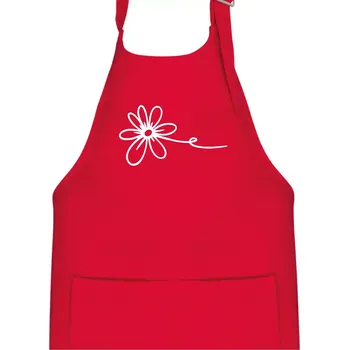 Kuchyňská zástěra Kopretina - Dětská zástěra na vaření - Univerzální velikost ( Červená )