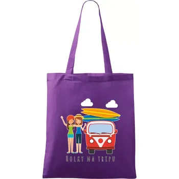Holky na tripu - Taška bavlněná - 42 x 38 cm ( Fialová )