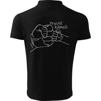 Pánská košile Prostě kámoši - ruka - Polokošile pánská Pique Polo 203 - L ( Černá )
