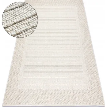 Koberec KOBEREC TKANÝ JERSEYOVÝ KOBEREC 80x150 RÁMEČEK krémový sisal venkovní #D1685