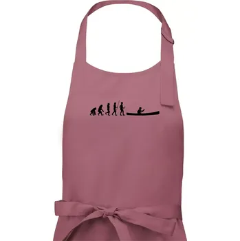 Kuchyňská zástěra Evoluce kanoe stará - Dámská zástěra na vaření - Univerzální velikost ( Starorůžová )